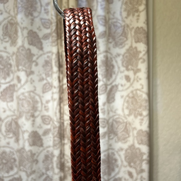 Epaulet woven leather belt waist size 32-34 - Picture 2 of 9